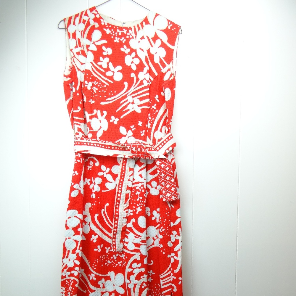 VINTAGE 70s 80s Sun Dress Sleeveless Floral Retro